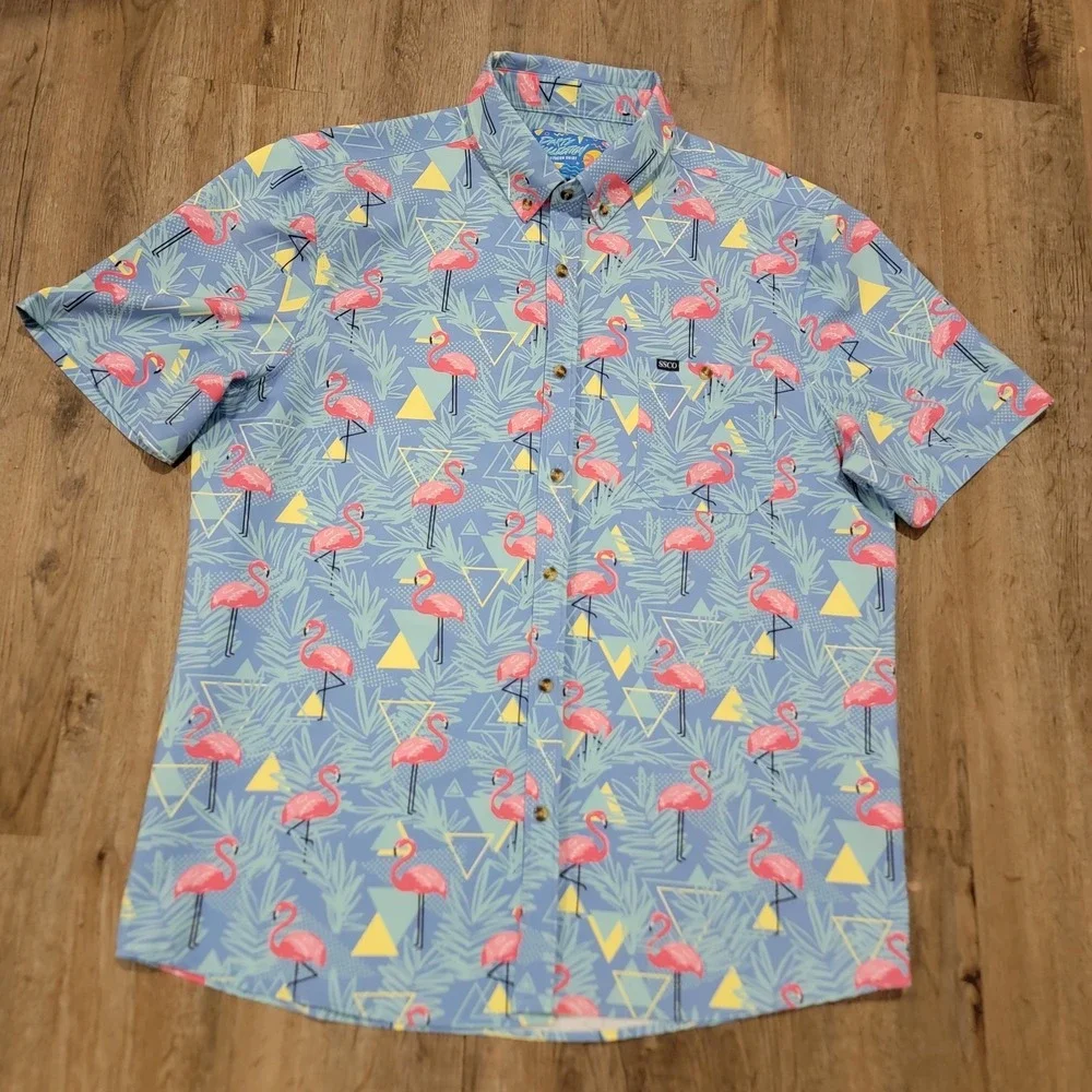 Southern Shirt Party Collection Hawaiian Shirt Mens XL All Over Print SS SSCO